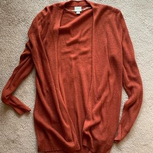 Burnt orange cardigan sweater